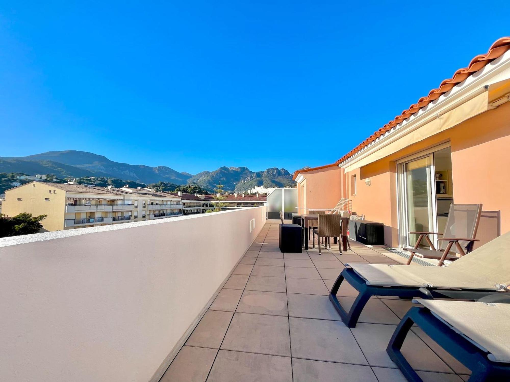 "Le Rooftop Des Rivages" Immense Terrasse, Centre Lägenhet Menton Exteriör bild